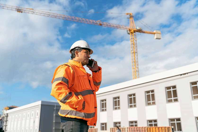Site supervisor on a construction site