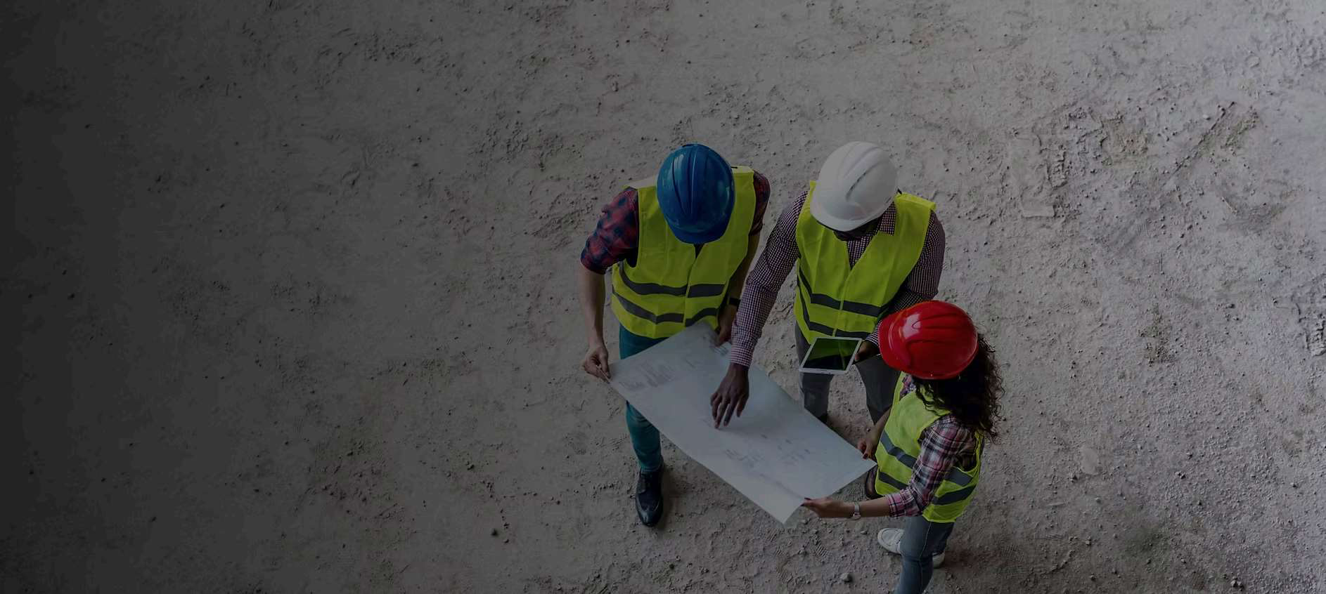 Construction workers on site