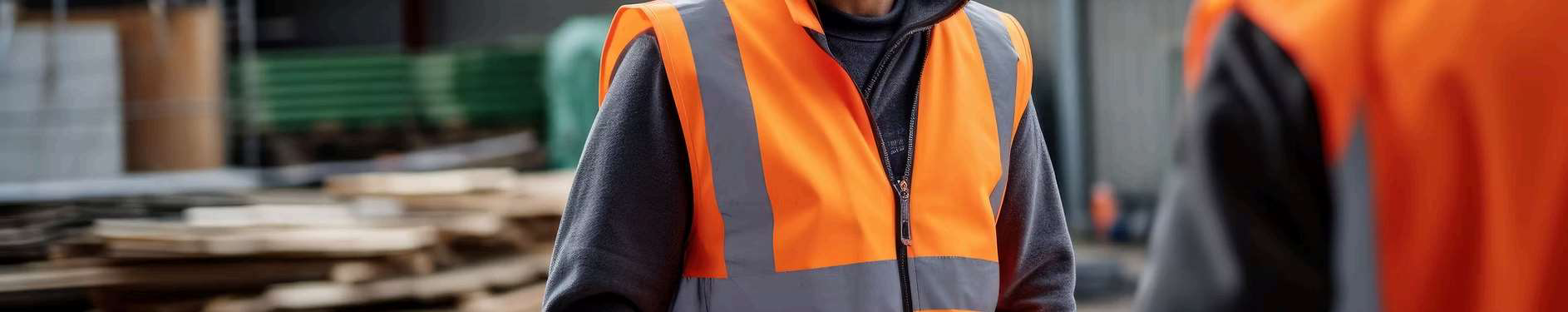 Worker in high-visibility vest